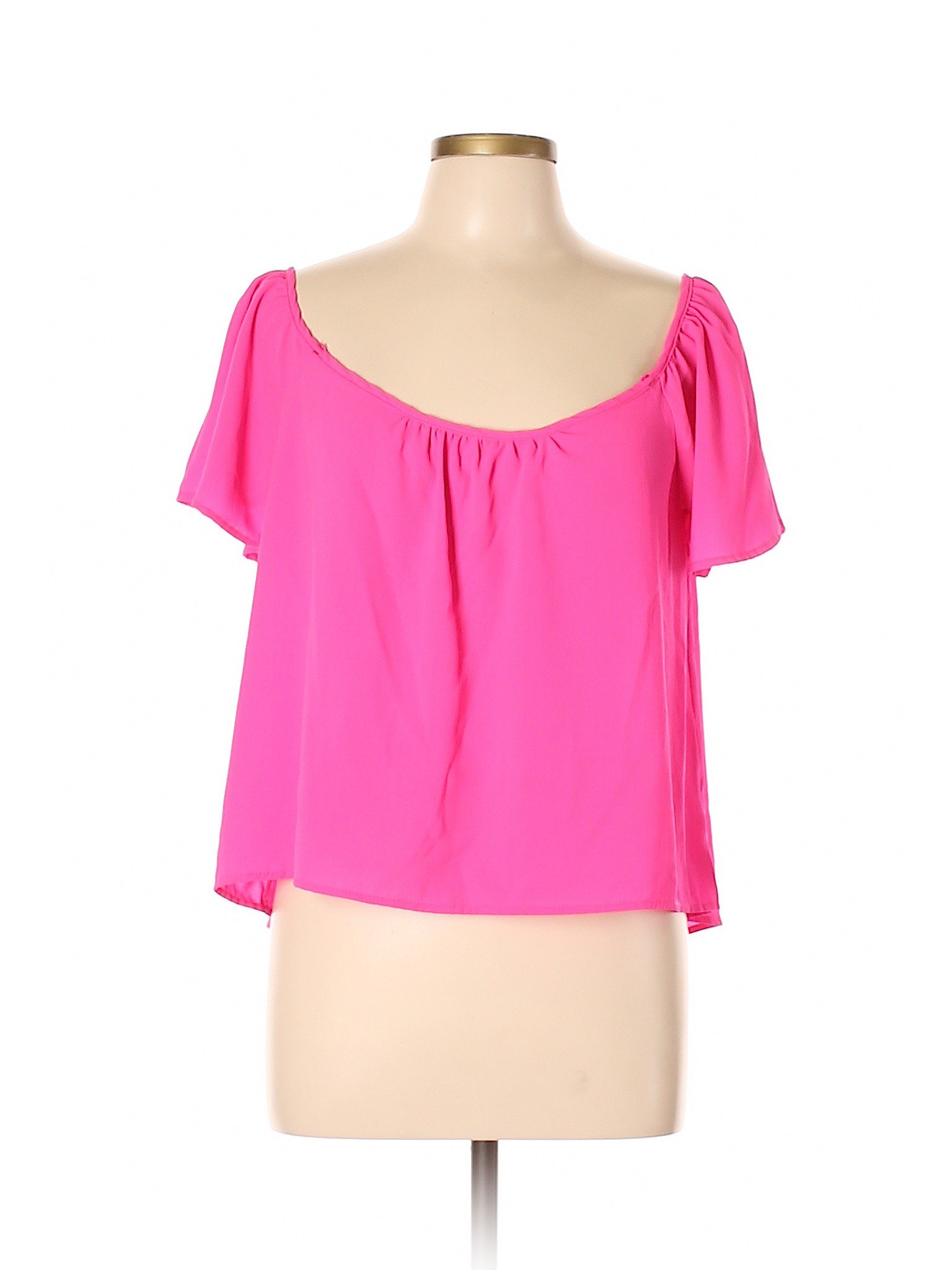 short sleeve pink shirt