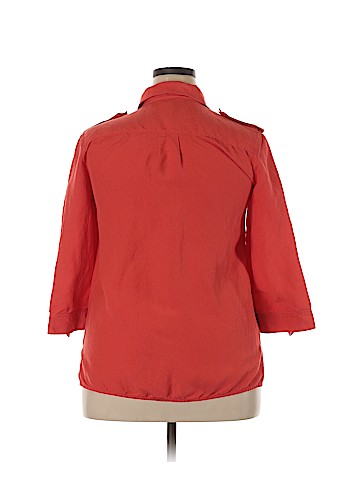 Lafayette 148 New York 3/4 Sleeve Button-Down Shirt (view 2)