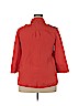 Lafayette 148 New York Red 3/4 Sleeve Button-Down Shirt Size 10 - photo 2