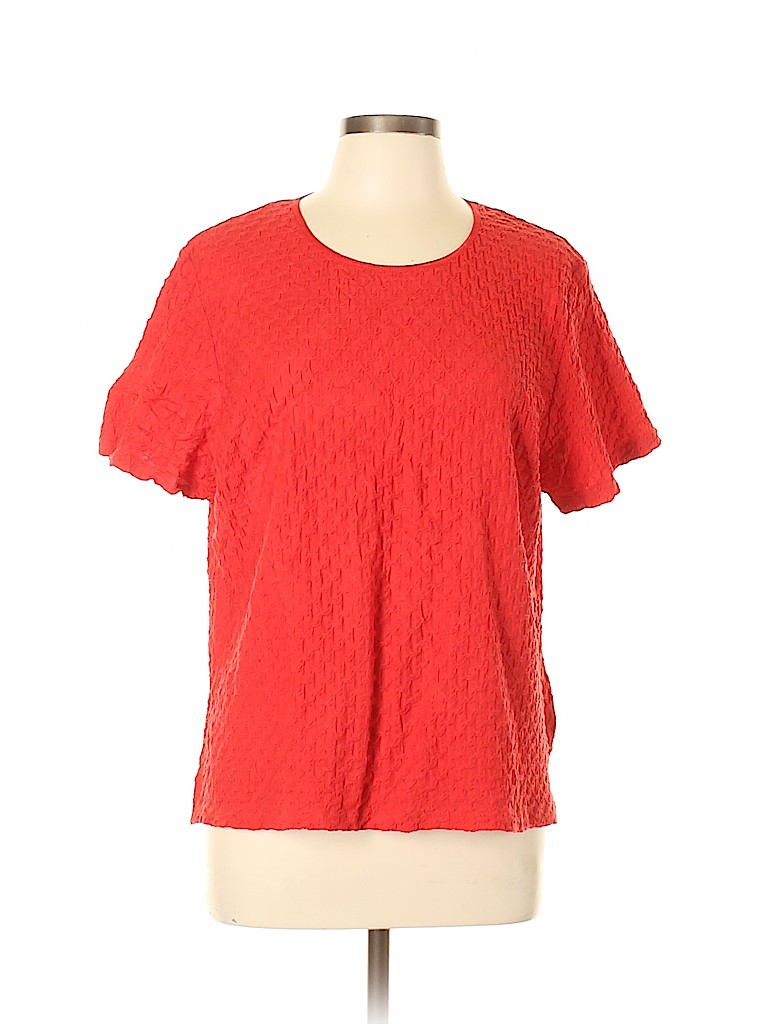 Sag Harbor Solid Red Short Sleeve Top Size XL - 41% off | thredUP