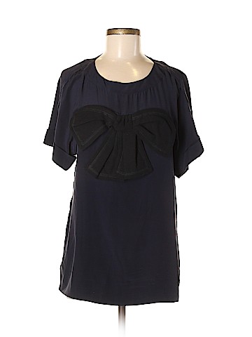 Sonia by Sonia Rykiel Short Sleeve Silk Top (view 1)