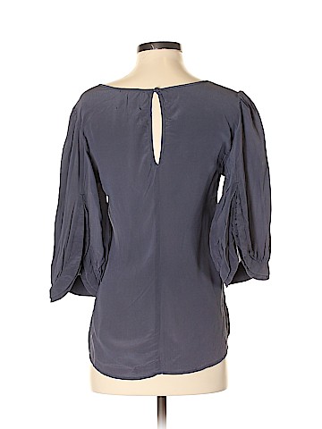 Chelsea Flower 3/4 Sleeve Silk Top (view 2)