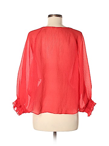 Maje Long Sleeve Silk Top (view 2)