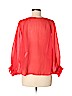 Maje Red Long Sleeve Silk Top Size Sm (1) - photo 2