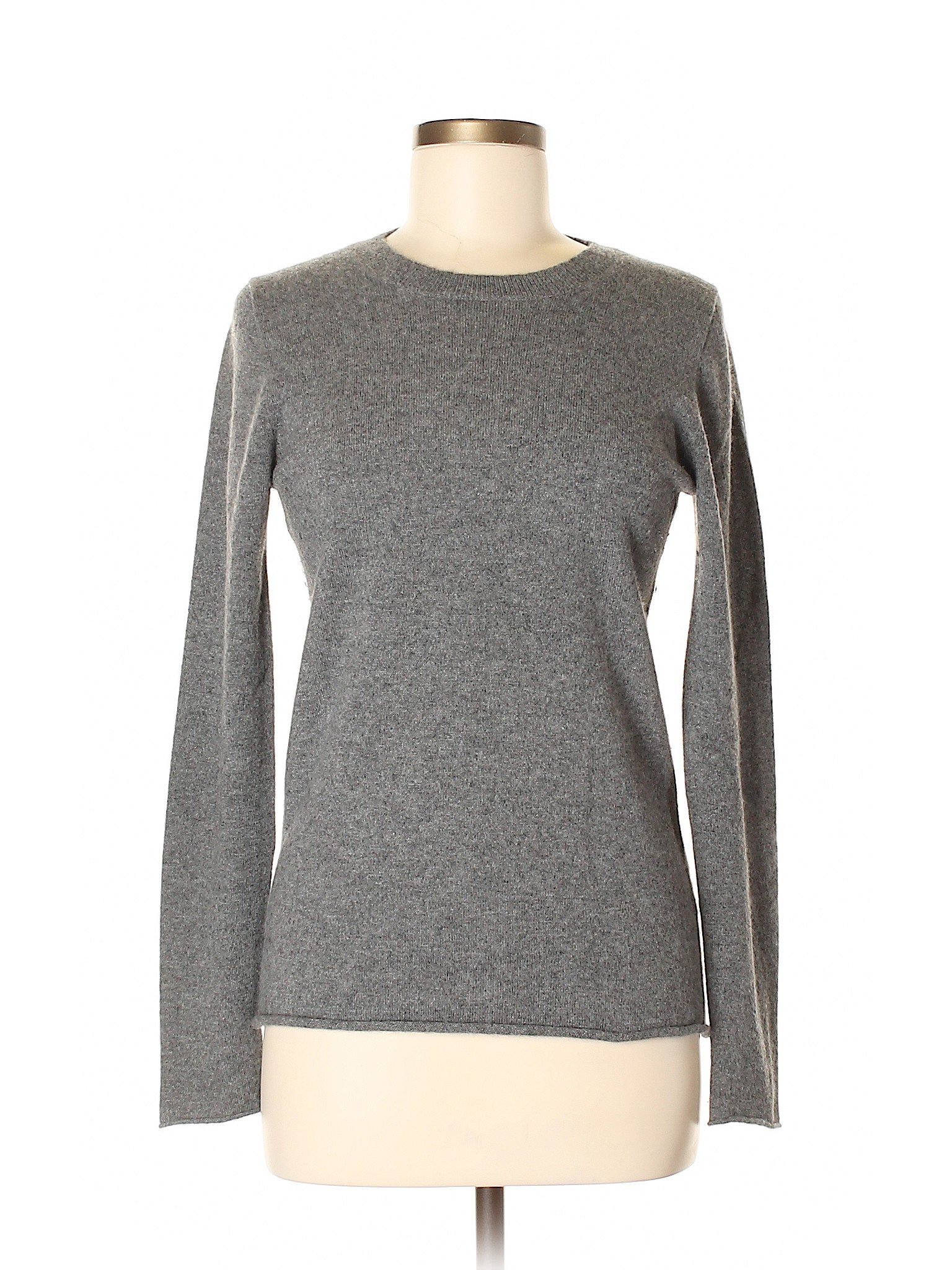 J.Crew Collection 100% Cashmere Solid Gray Cashmere Pullover Sweater ...
