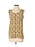 Giambattista Valli 100% Silk Tan Sleeveless Silk Top Size EU (IT) 40 / US 4 - photo 1