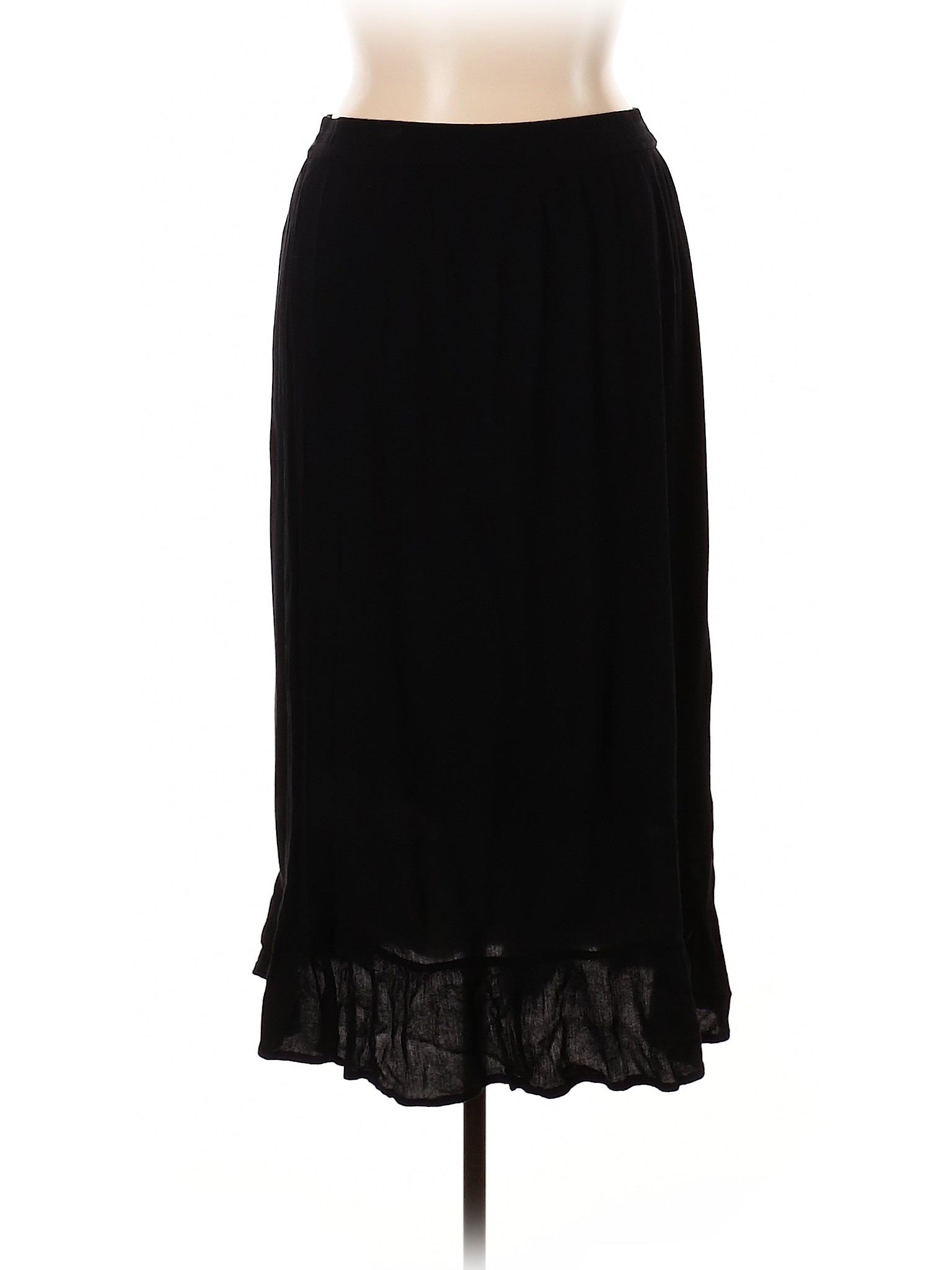 Loramendi 100% Rayon Solid Black Casual Skirt Size 3X (Plus) - 55% off ...