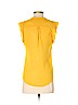 H&M 100% Polyester Yellow Short Sleeve Blouse Size 2 - photo 2