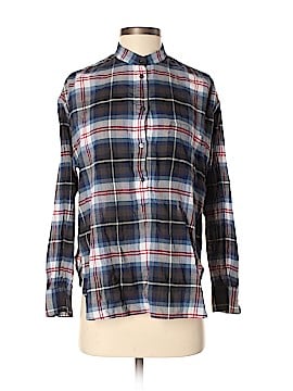 Madewell Collarless Popover in Wheaton Plaid (view 1)
