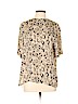 Doncaster 100% Silk Tan Short Sleeve Silk Top Size 8 - photo 1