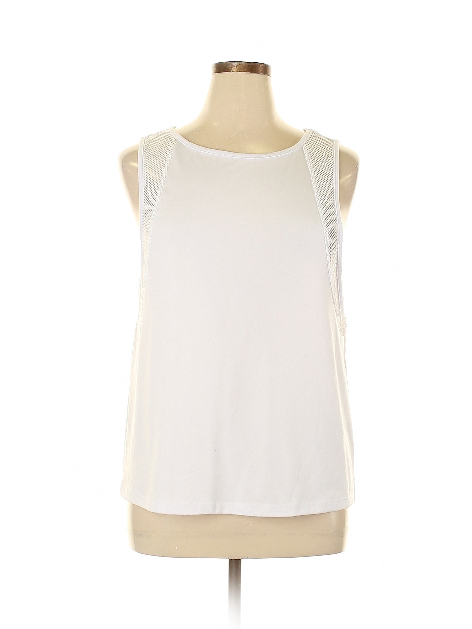 Daisy Fuentes Solid White Active Tank Size XL - 55% off | thredUP