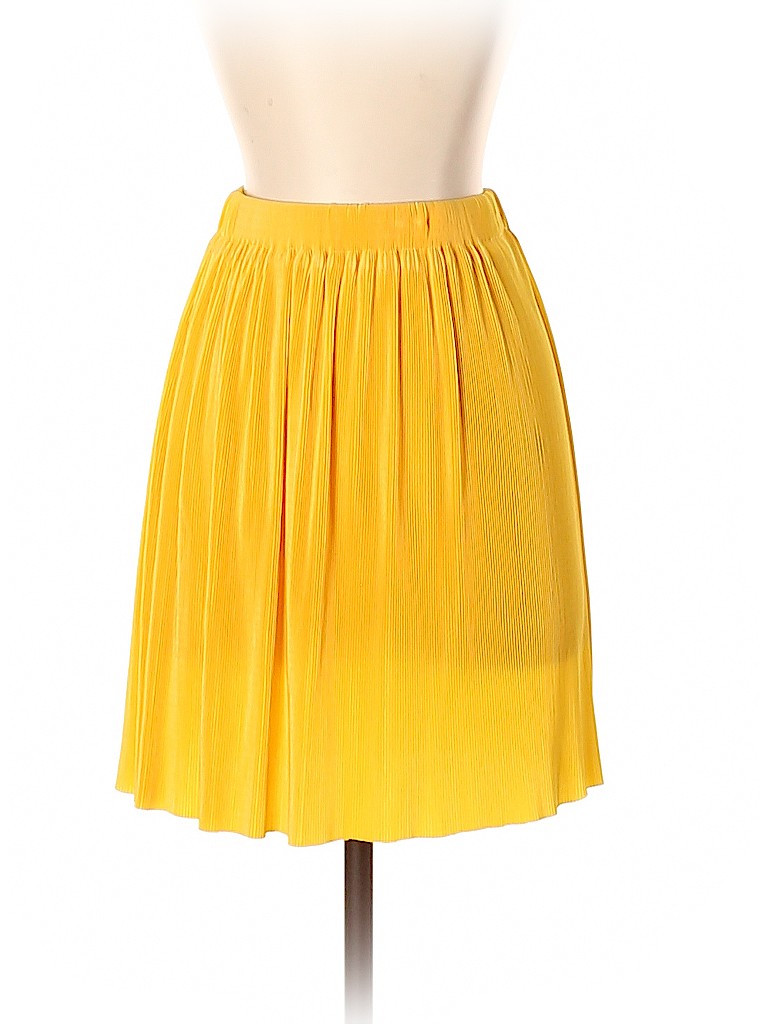 Henri Bendel 100% Polyester Solid Yellow Casual Skirt Size S - 78% off ...