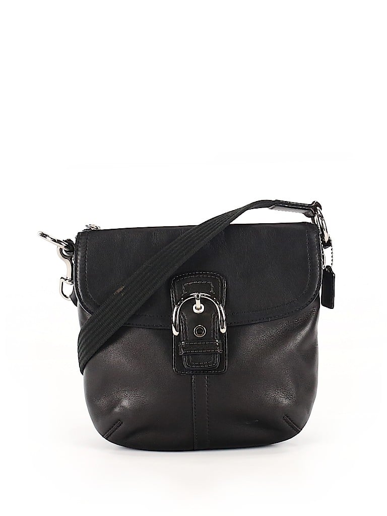 Coach Factory 100% Leather Solid Black Leather Crossbody Bag One Size - 69% off | thredUP
