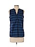 Tommy Hilfiger Stripes Blue Sleeveless Blouse Size S (petite) - photo 1