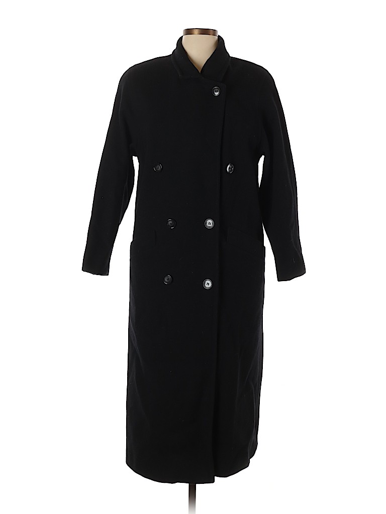 Jonathan Michael 100 Wool Solid Black Wool Coat Size 10 87 off