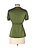 BCBGMAXAZRIA Green Short Sleeve Silk Top Size XS - photo 2