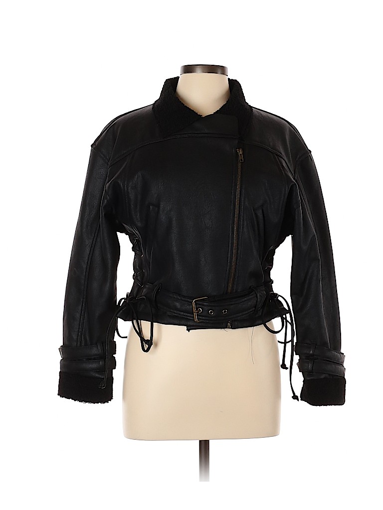 Check It Out Zara Basic Faux Leather Jacket For 63 99 On Thredup