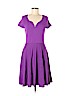 Kate Spade New York 100% Cotton Solid Purple Casual Dress Size M - photo 1
