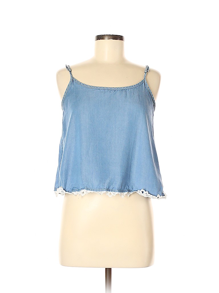 Life in Progress Chambray Blue Sleeveless Top Size M 83 off thredUP