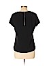 Zara Basic 100% Polyester Black Short Sleeve Blouse Size XL - photo 2