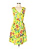 Kate Spade New York 100% Polyester Floral Yellow Casual Dress Size 4 - photo 1