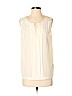 Kate Spade New York 100% Polyester Solid Ivory Sleeveless Blouse Size 8 - photo 1