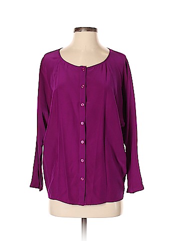 Drew Long Sleeve Silk Top (view 1)
