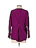 Drew 100% Silk Purple Long Sleeve Silk Top Size S - photo 2
