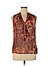 Coldwater Creek 100% Polyester Brown Sleeveless Blouse Size L - photo 1