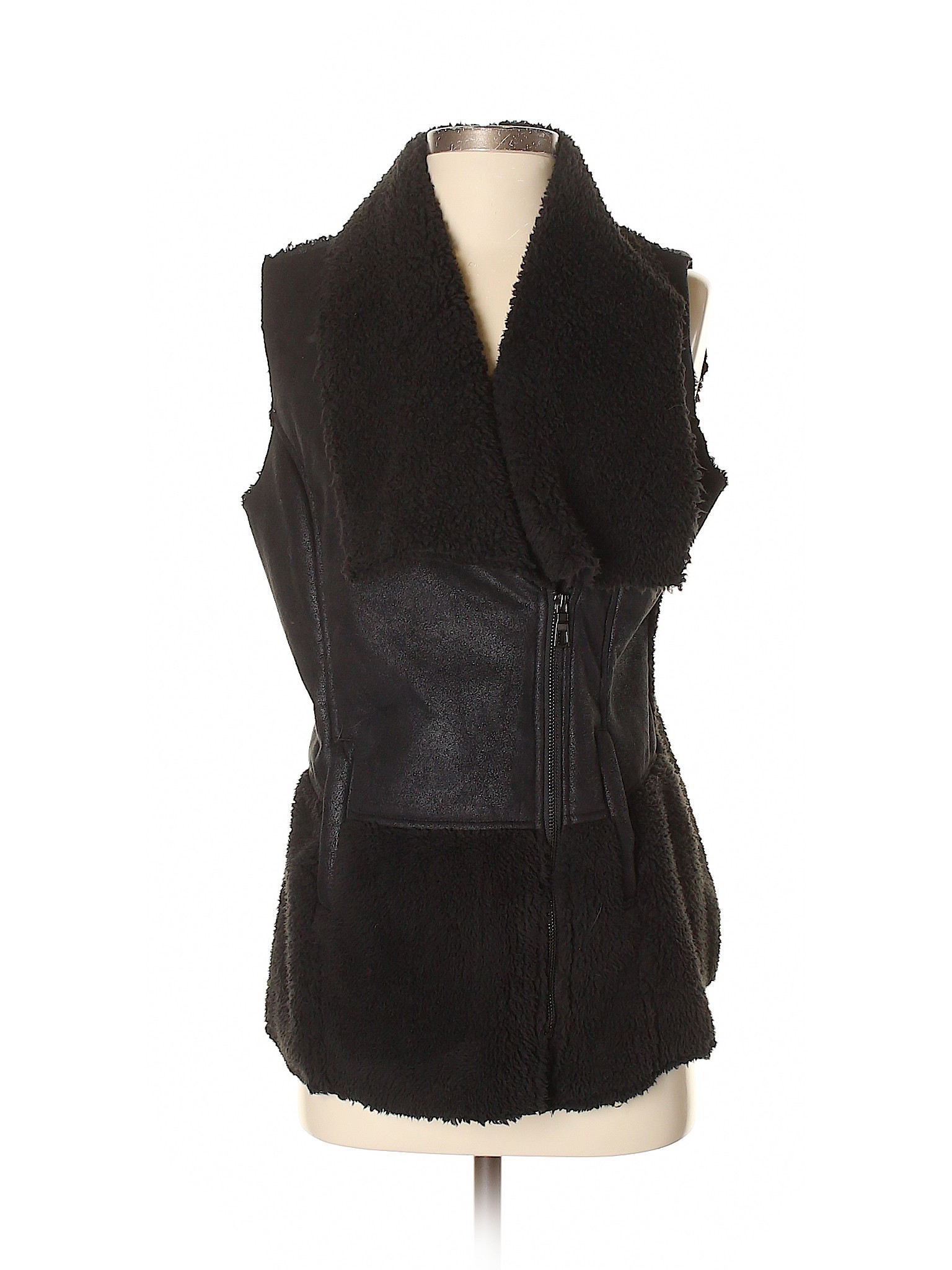 American Rag Cie 100% Polyester Solid Black Vest Size M - 83% off | thredUP