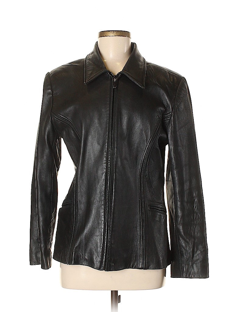 Jones New York Women's Leather & Faux Leather Jackets On Sale Up To 90% ...