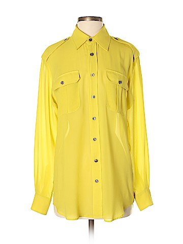 BLK DNM Long Sleeve Silk Top (view 1)