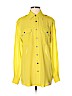 BLK DNM 100% Silk Yellow Long Sleeve Silk Top Size S - photo 1