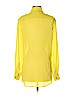 BLK DNM 100% Silk Yellow Long Sleeve Silk Top Size S - photo 2