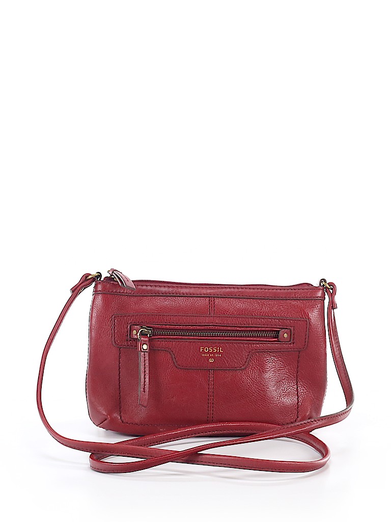 red fossil crossbody purse