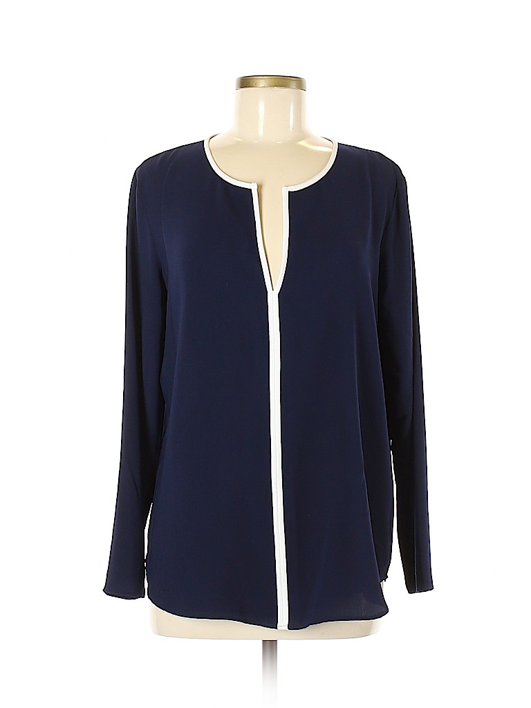Adrienne Vittadini 100% Polyester Blue Long Sleeve Blouse Size M - photo 1