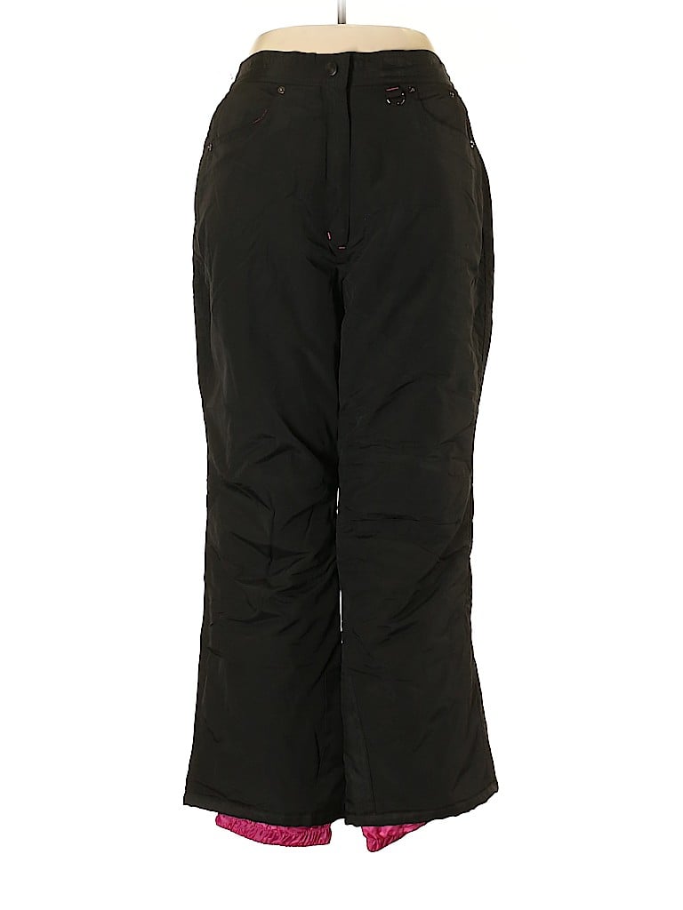 Athletic Works 100 Polyester Solid Black Snow Pants Size -8080
