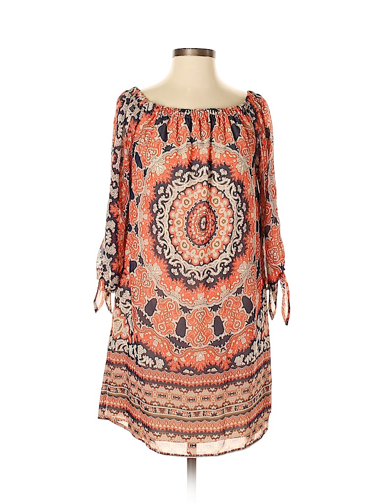 Tacera Orange Casual Dress Size S - 75% off | thredUP