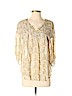 Lil 100% Viscose Tan 3/4 Sleeve Blouse Size S - photo 1
