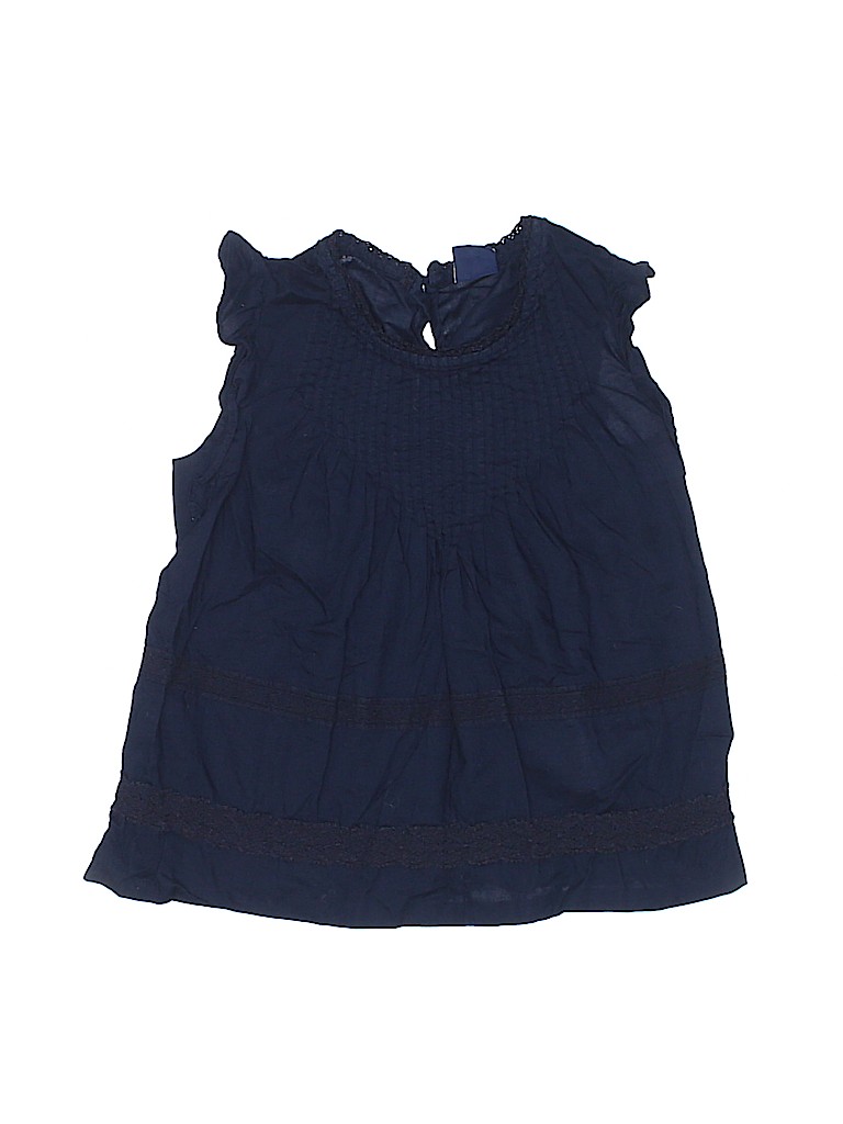 Gap Kids 100% Cotton Blue Short Sleeve Blouse Size 4 - 5 - photo 1