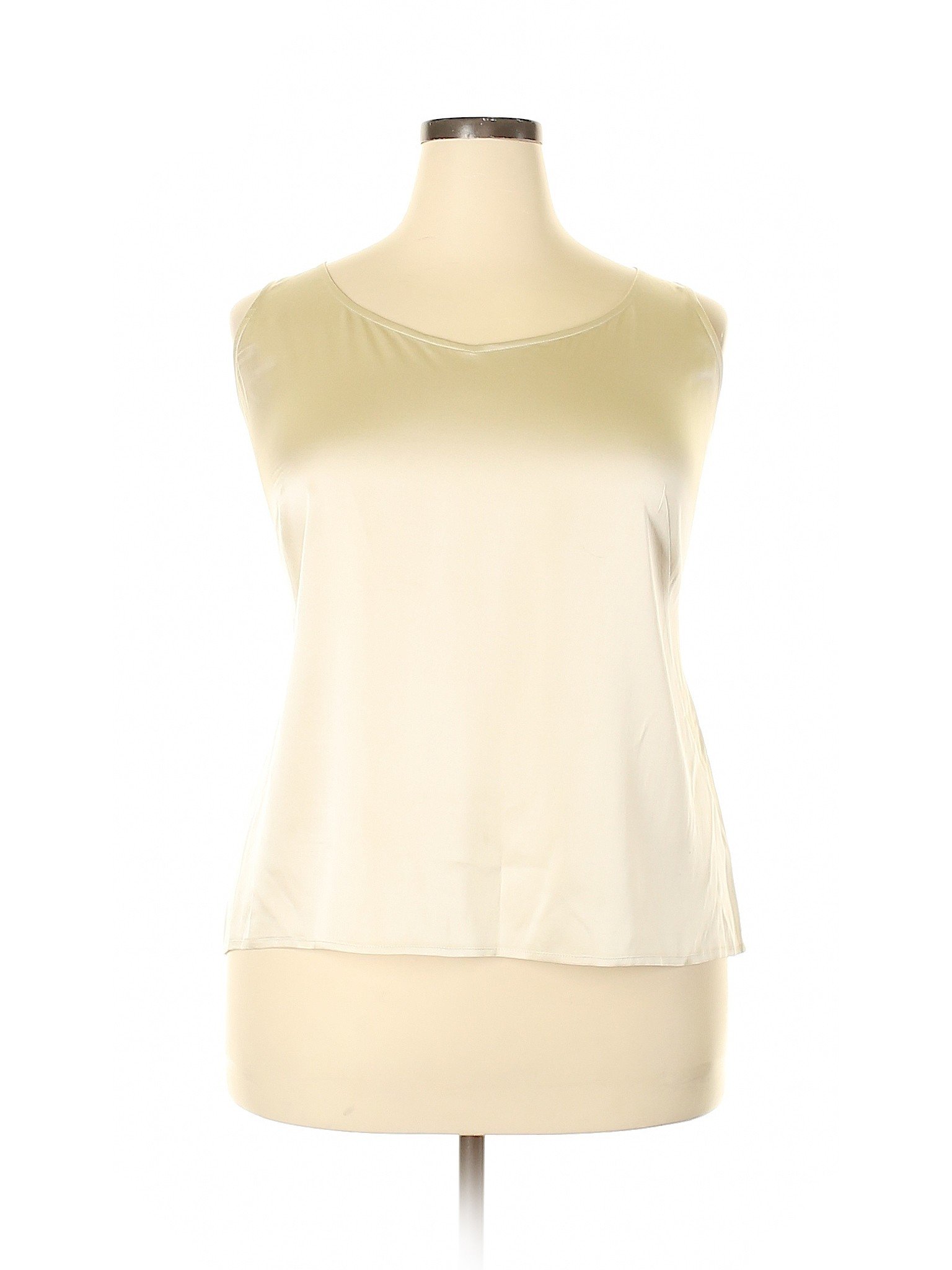 Eileen Fisher Tan Sleeveless Silk Top Size 3X (Plus) - 78% off | thredUP