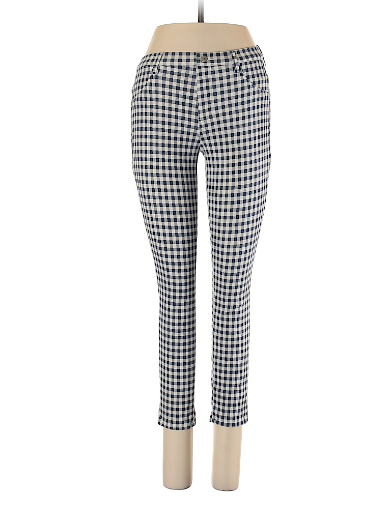 Uniqlo Checkered-gingham White Blue Casual Pants Size S - 85% off | thredUP