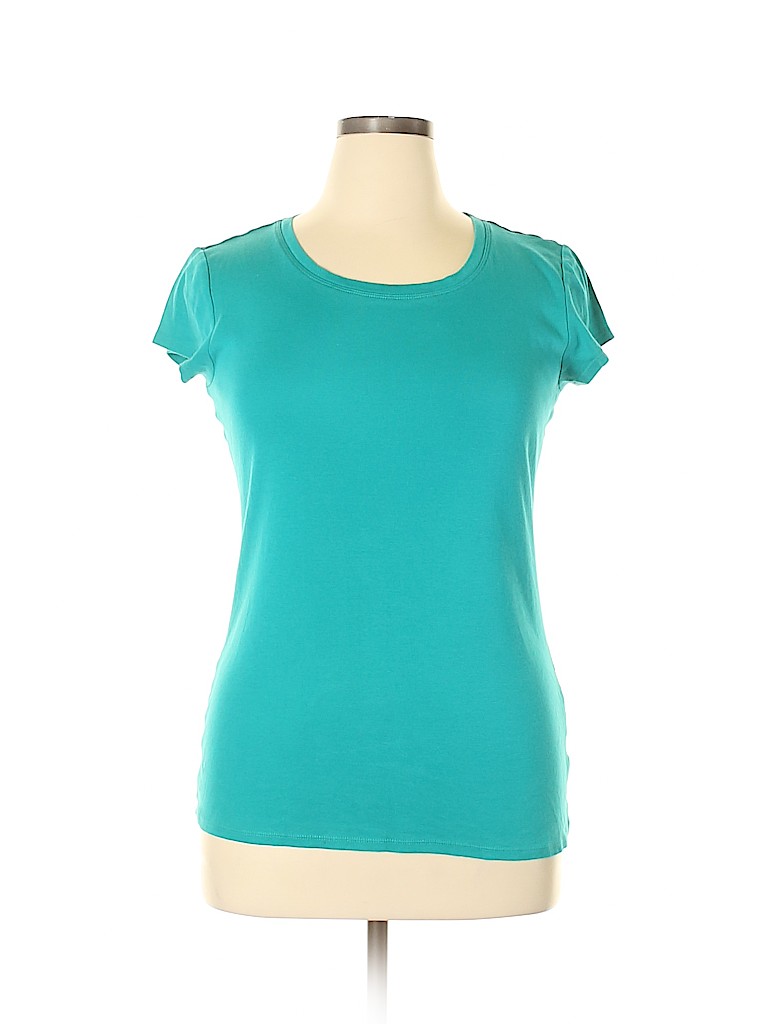 Jcpenney 100% Cotton Solid Blue Short Sleeve T-Shirt Size XL - 58% off ...