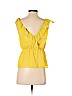 What Comes Around Goes Around 100% Silk Yellow Sleeveless Silk Top Size XS - photo 2