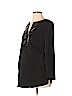 Noir 100% Polyester Black Long Sleeve Blouse Size S - photo 1