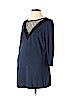 Noir 100% Polyester Dark Blue 3/4 Sleeve Blouse Size S - photo 1