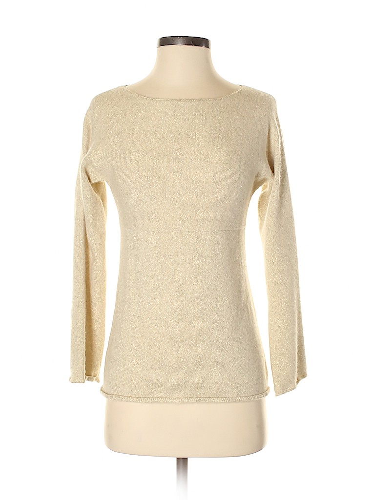 Ann Taylor Solid Tan Cashmere Pullover Sweater Size XS - 85% off | thredUP