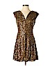 Nanette Lepore 100% Silk Brown Cocktail Dress Size 2 - photo 1