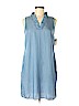 Crown & Ivy 100% Tencel Lyocell Light Blue Casual Dress Size 2 - photo 1