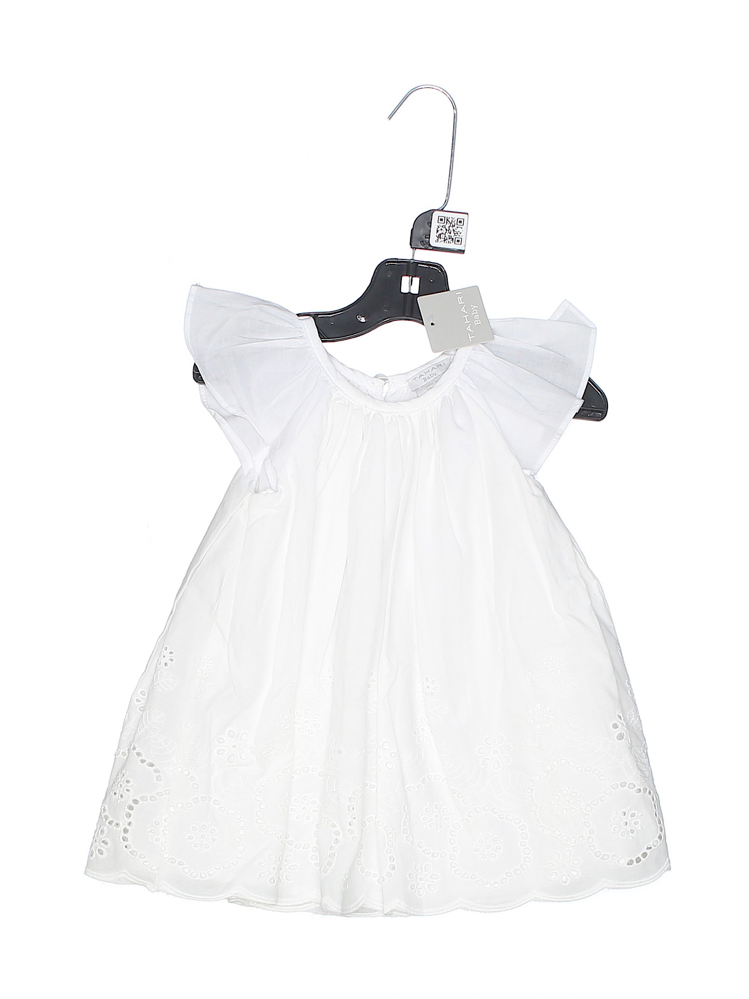 tahari baby white dress